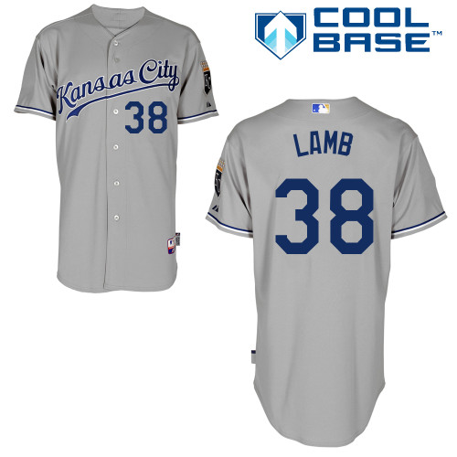 John Lamb #38 Youth Baseball Jersey-Kansas City Royals Authentic Road Gray Cool Base MLB Jersey